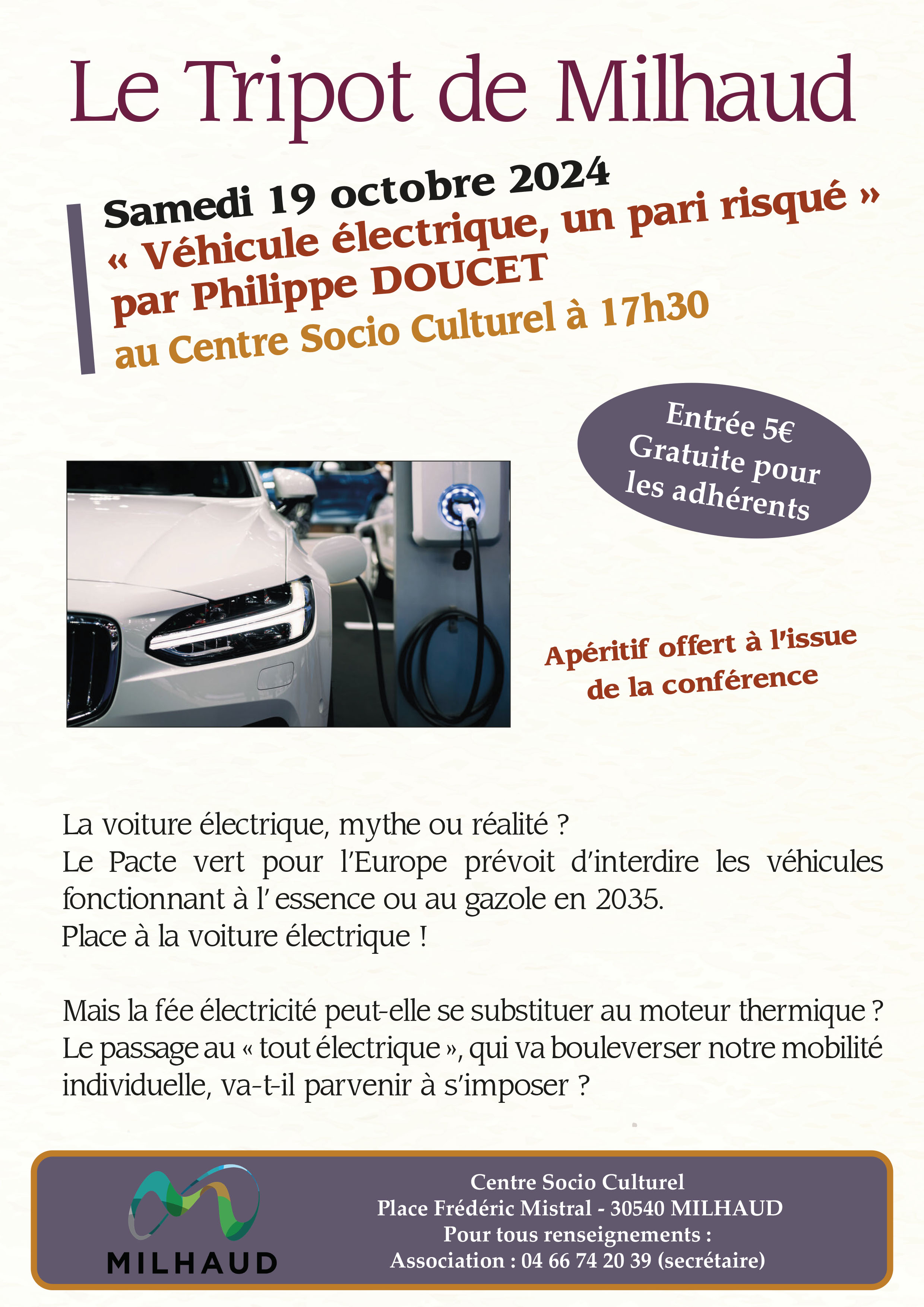 Tripot conference Véhicule électrique