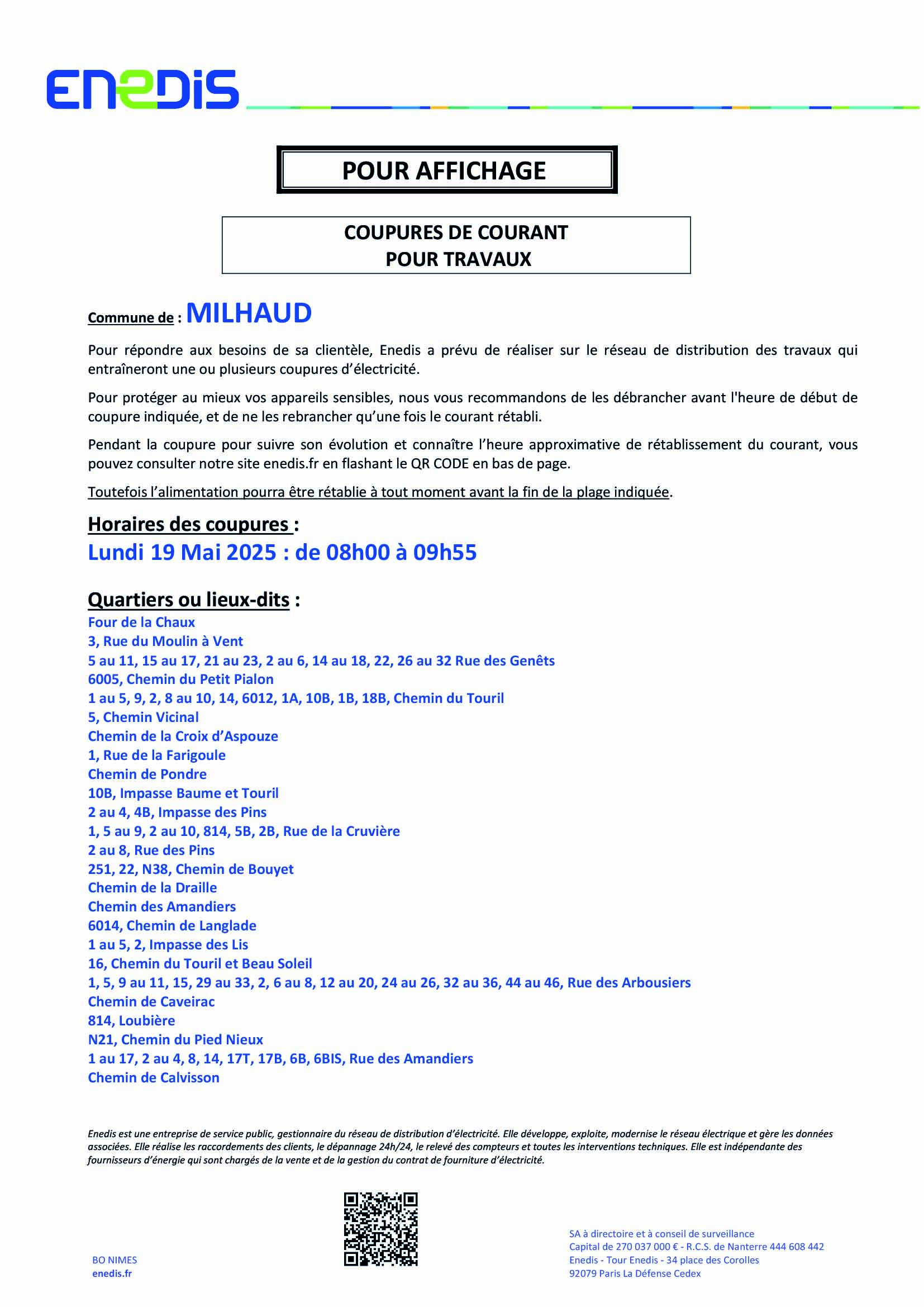 2025 ENEDIS COUPURE 05 MAI 19 05 2025