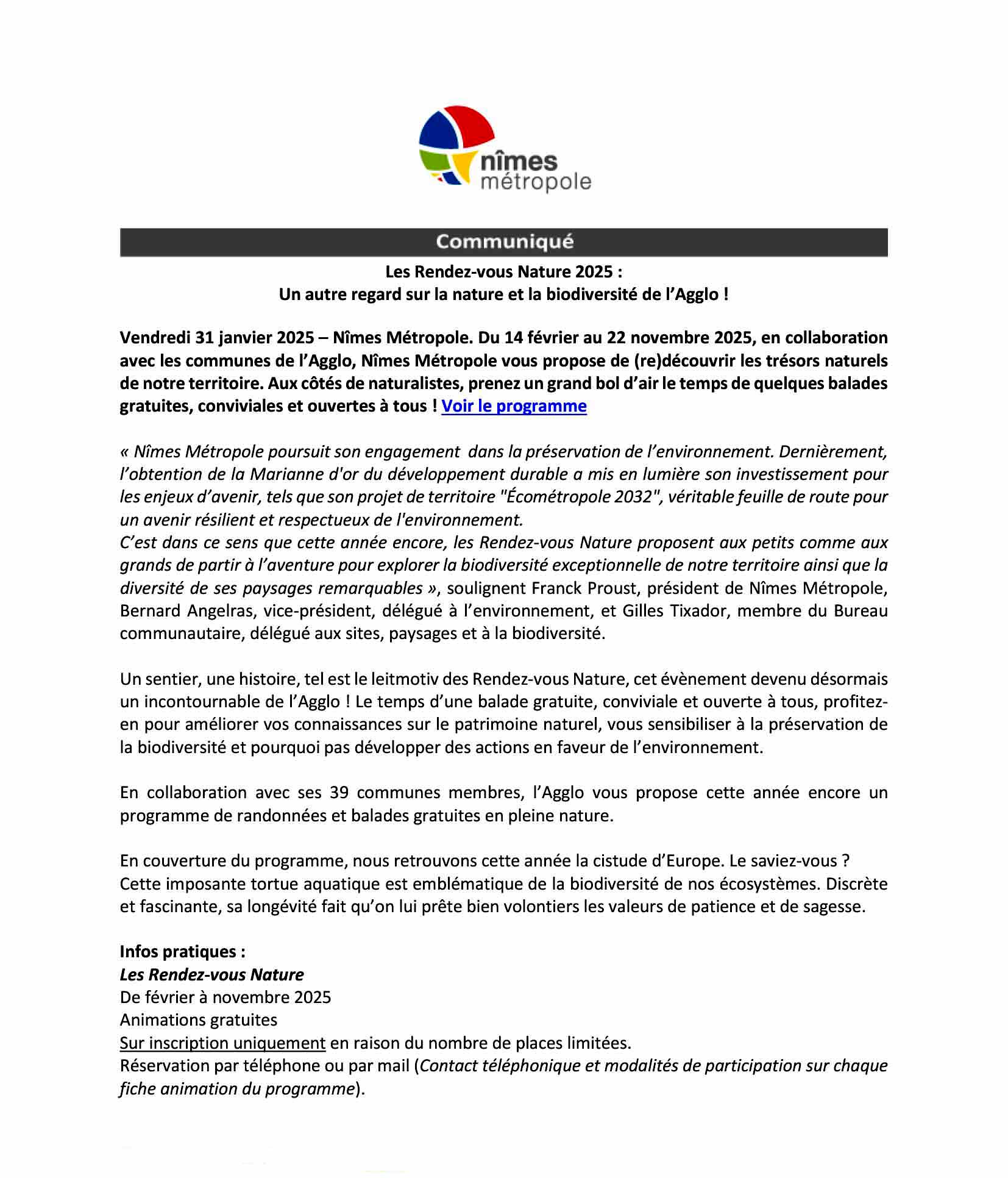NM COMMUNIQUE RDV NATURE 2025