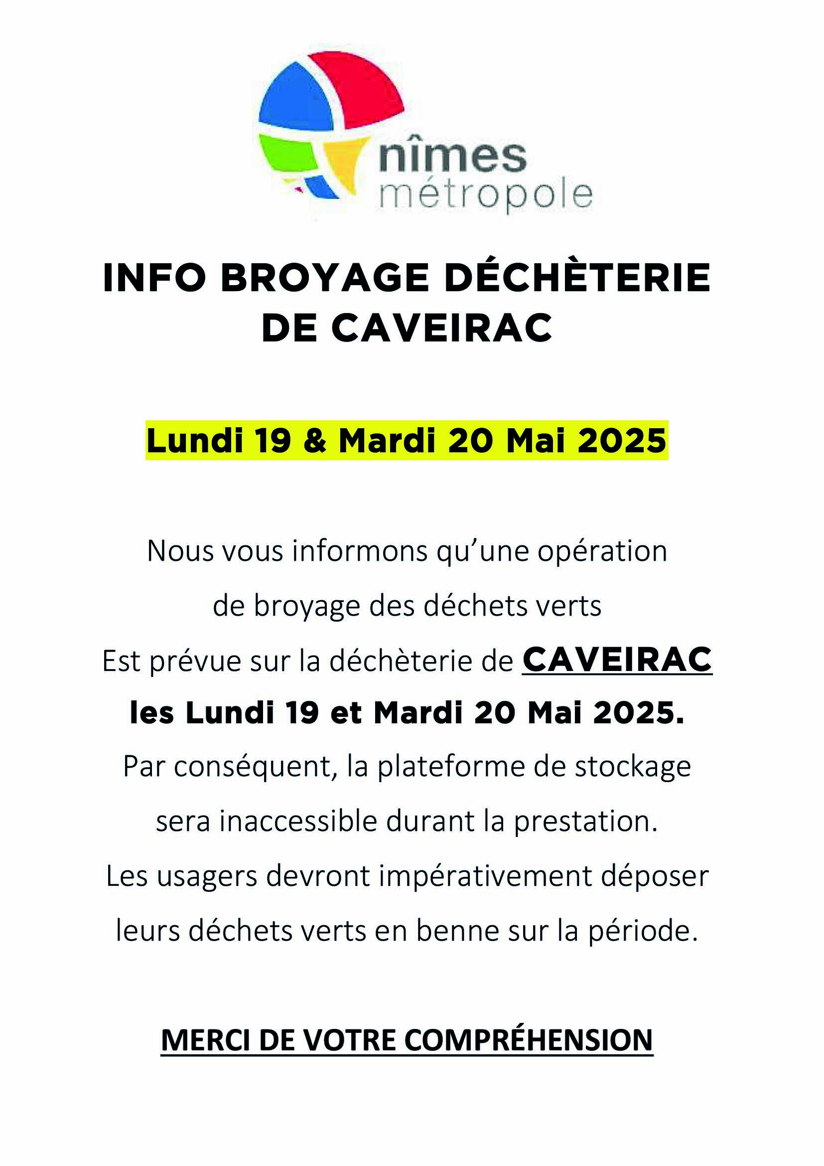 NM BROYAGE DECHETTERIE CAVEIRAC 19 20 05 2025