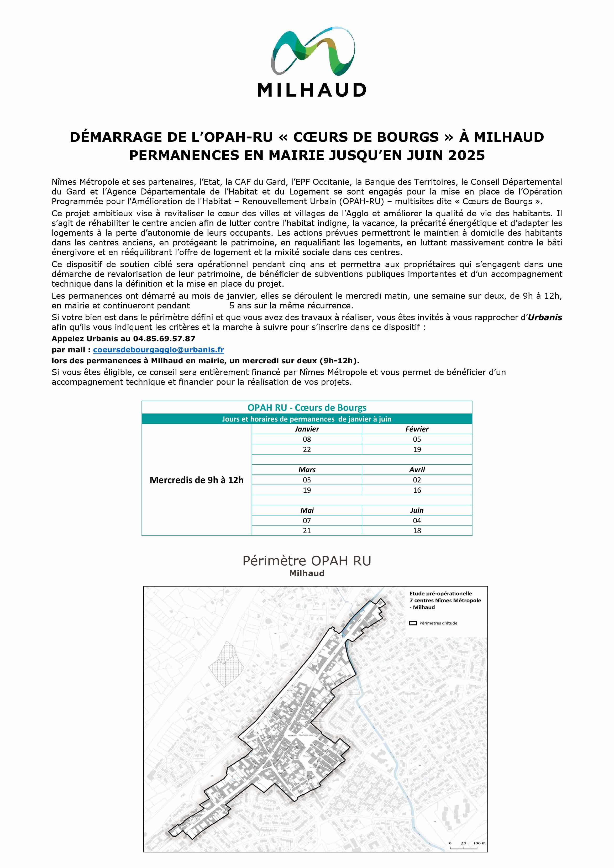 PERMANENCE MAIRIE OPAH RU