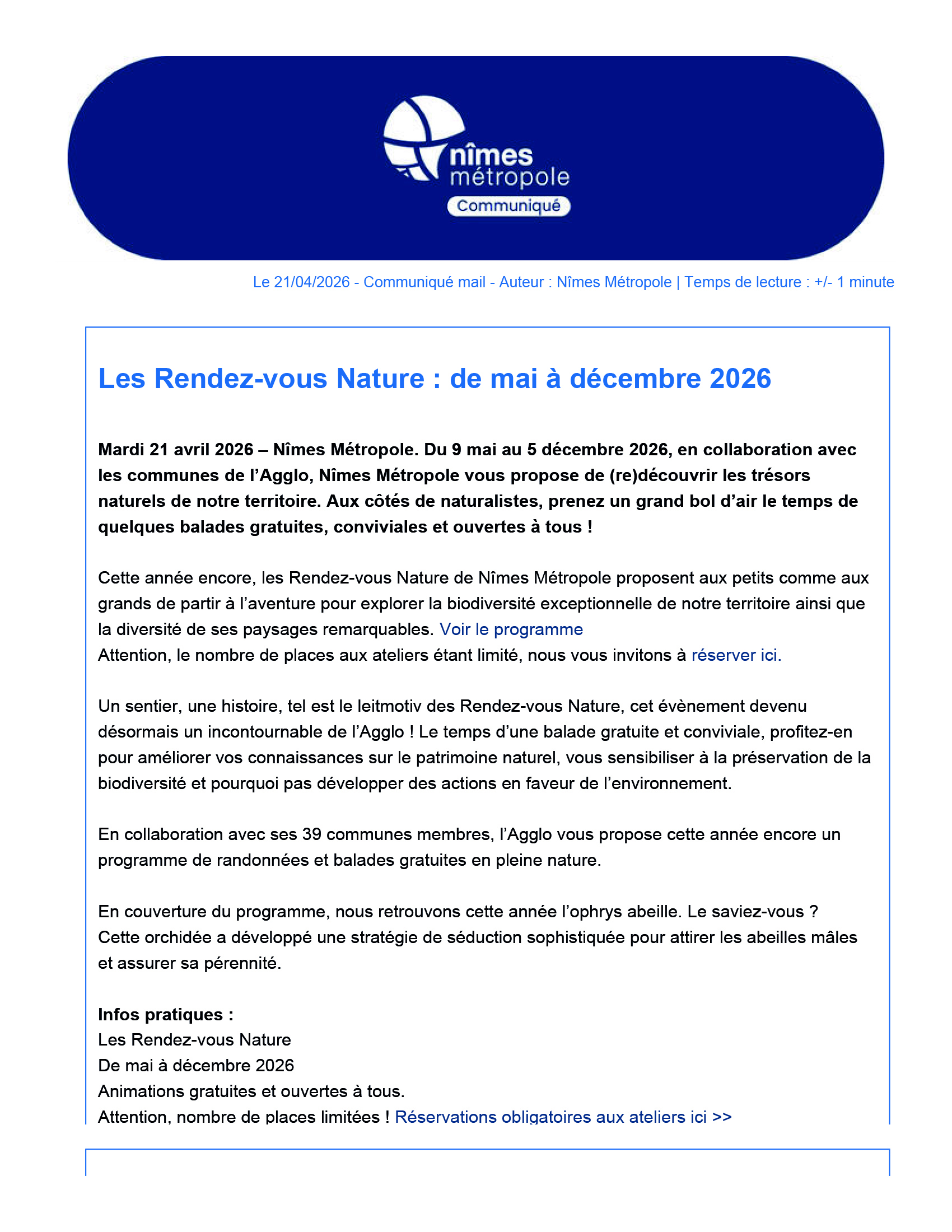 03 RDV NATURE 2026 COMMUNIQUE